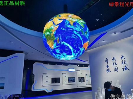 球形屏點亮效果